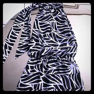 WHBM Leaves Print Dress